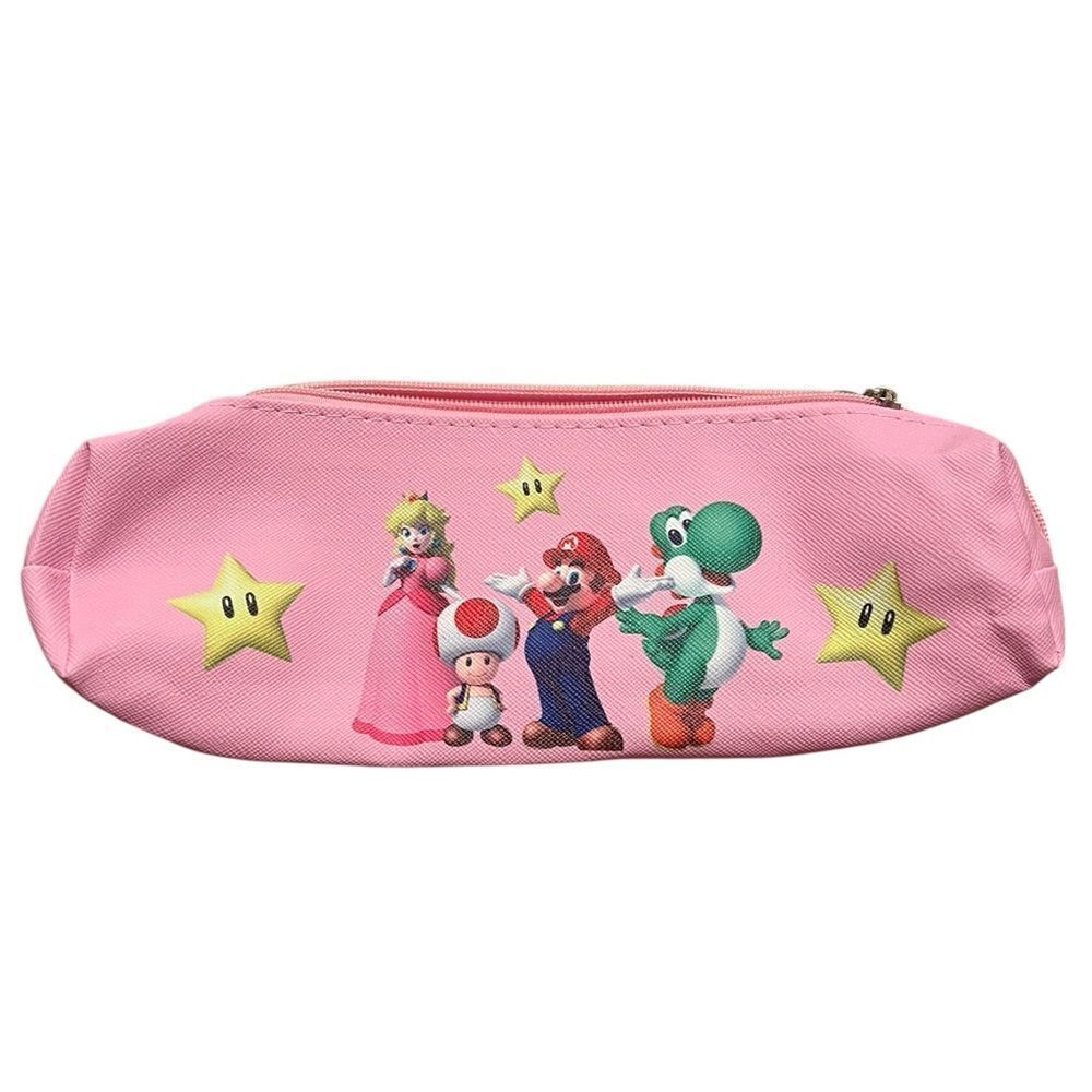 Pink Mario Princess Peach Yoshi And Toad Pencil Case